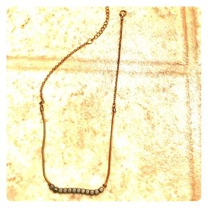 Gold and grey choker necklace